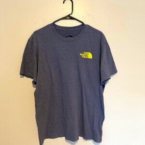 Men’s Short-Sleeve Simple Dome Tee - L - Blue w/ Neon Yellow Logo